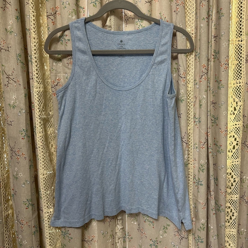 3/$30 Under The Canopy Organic Cotton Swing Tank Light Blue Size Medium